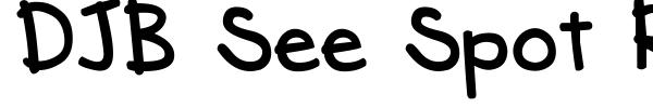 DJB See Spot Run font preview